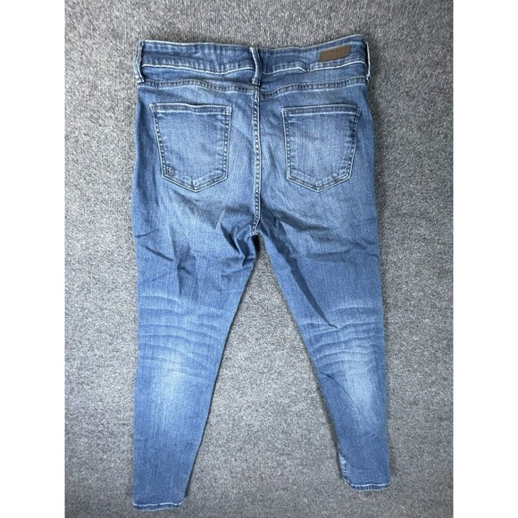 Kut from the Kloth Jeans Women’s 10 Blue Toothpick Skinny Distressed Stretch - Picture 2 of 10